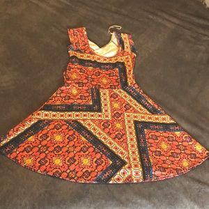 Socialite Aztec Print Open Back Dress